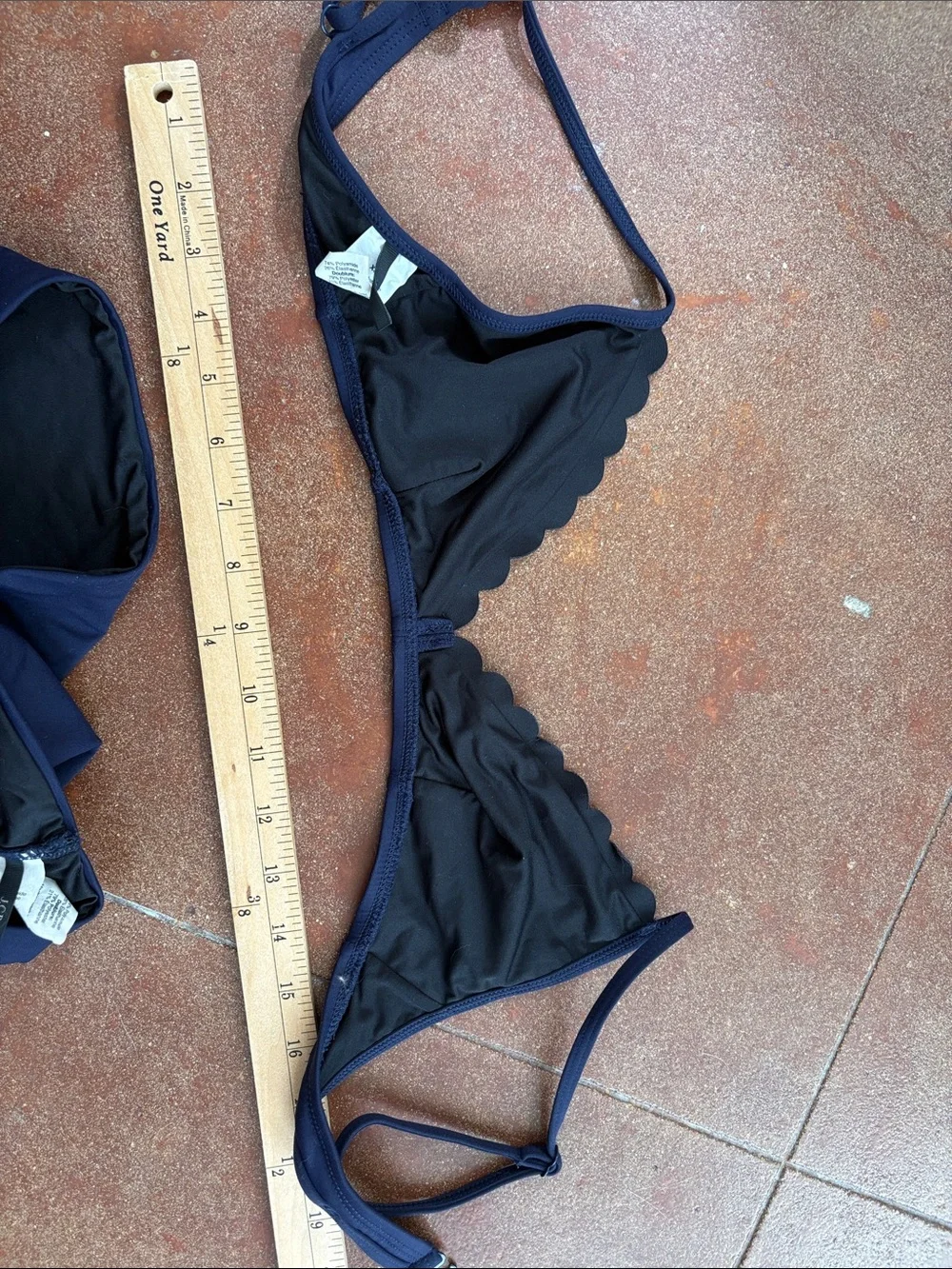 Jcrew Navy Scalloped Bikini Set - Women